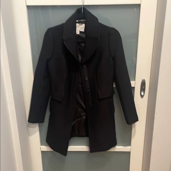 Banana Republic Black Pea Coat Classic Tailored Design - Picture 1 of 9